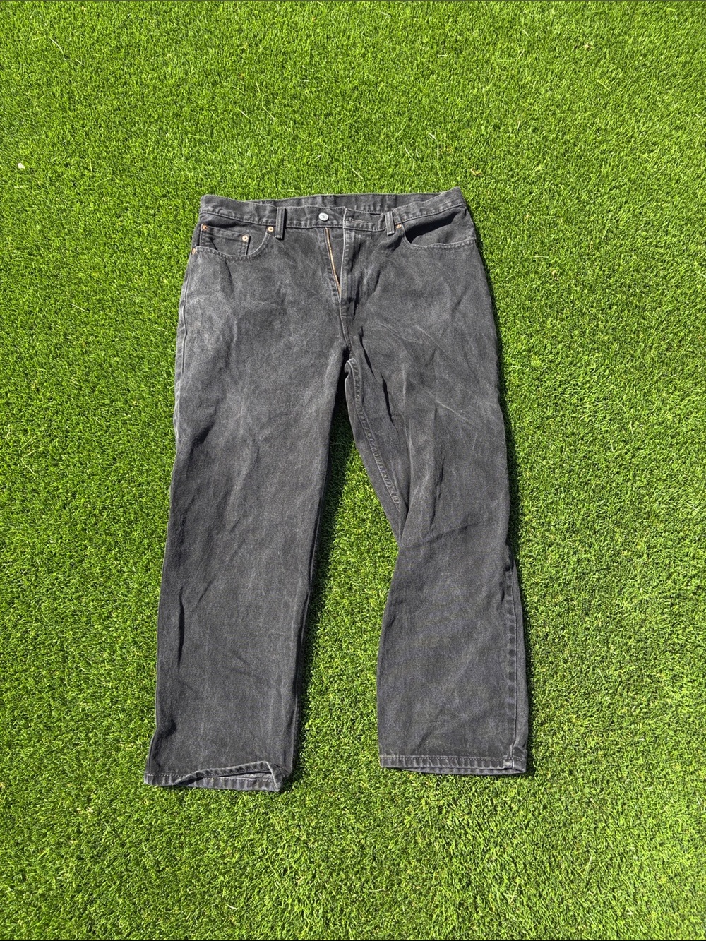 Levi's Men's Washed Black Straight Jeans